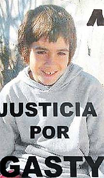 El pequeño Gastón Bustamante.