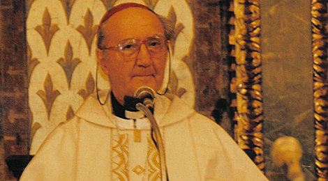 Larrea, el día de su despedida como obispo de Bilbao el 11 de octubre de 1995.