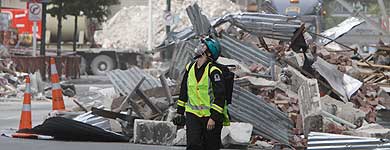 Imagen del centro de Christchurch tomada el pasado miércoles. | Afp