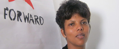 Wendy Pekeur, sindicalista sudafricana. | Panos London Wendy Pekeur, sindicalista sudafricana. | Panos London