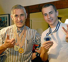 Jorge Lorenzo y su padre.