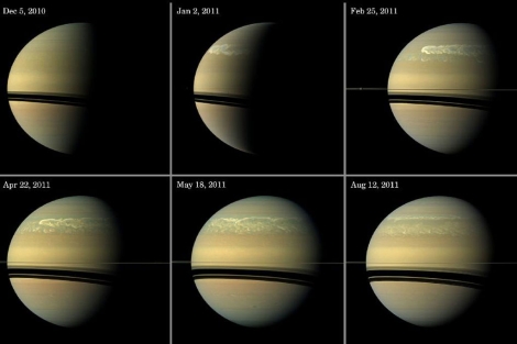 Evolución de la tormenta desde diciembre de 2010 a agosto de 2011. | NASA