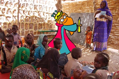 Gaspar visita a los niños del Chad. | Alboan.org