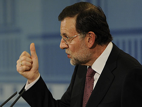 El presidente del Gobierno, Mariano Rajoy, en rueda de prensa en Madrid. | Afp