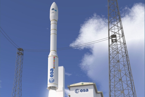 Recreación del vuelo inaugural del cohete europeo 'Vega'. | ESA