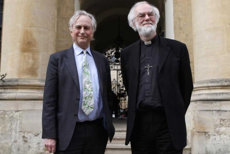 Richard Dawkins y Rowan Williams, antes del debate. | Reuters