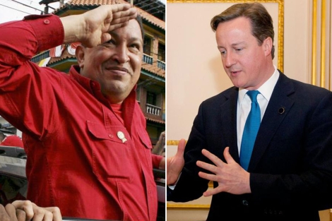 El presidente Hugo Chávez y el 'premier' David Cameron. | Reuters | Afp
