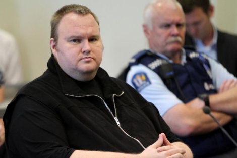 El fundador de Megaupload, Kim 'Dotcom', tras ser detenido. | Afp