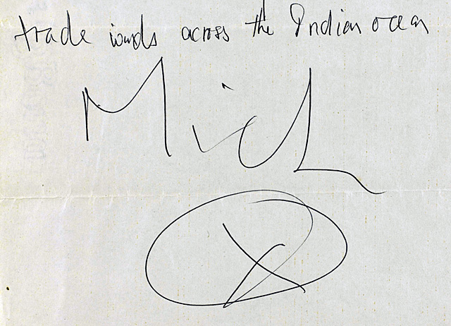 La firma de Jagger en una de las cartas.| Efe