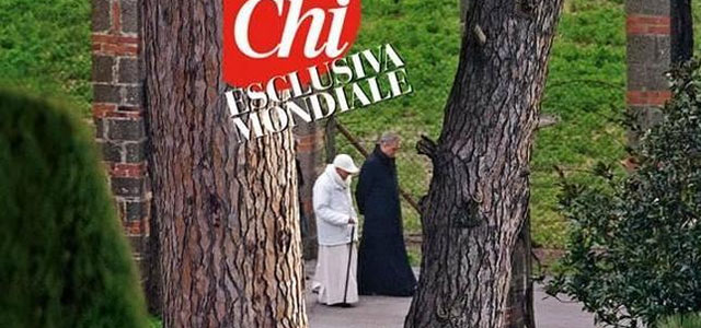 Las primeras imágenes del Papa emérito, publicadas por Chi.
