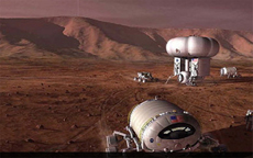 Recreación de una colonia en Marte. | NASA