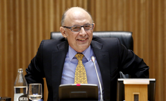 El ministro Cristóbal Montoro, durante la presentación de los Presupuestos. | Alberto Di Lolli