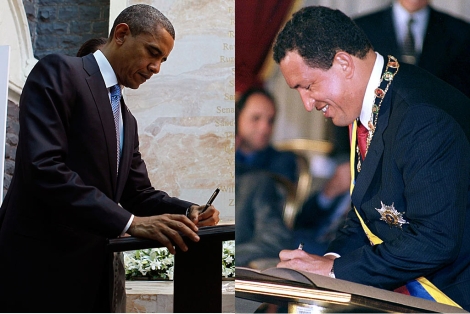 Dos zurdos contemporáneos, Barack Obama y Hugo Chavez (AP | Reuters)