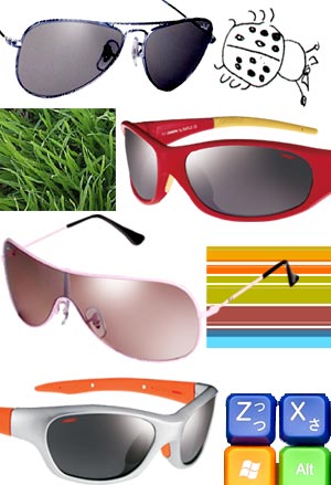De arriba abajo, gafas 'piloto' de Ray-Ban Junior; gafas infantiles de ... De arriba abajo, gafas 'piloto' de Ray-Ban Junior; gafas infantiles de ...
